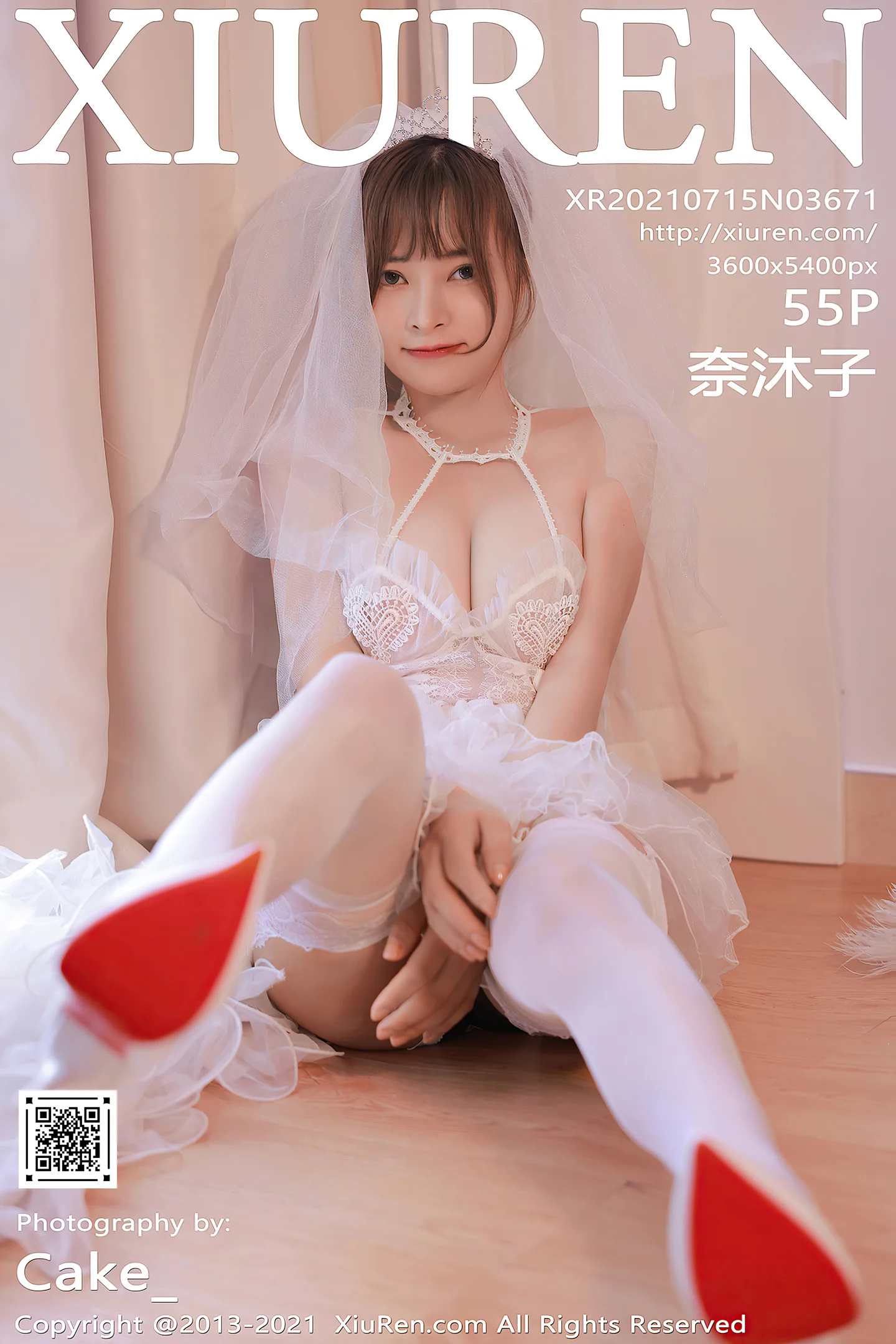 [XiuRen秀人网]No.3671_模特奈沐子唯美婚纱主题私房情趣服饰配蕾丝吊袜惹火诱惑写真55P-秀人网 - XiuRen.Space